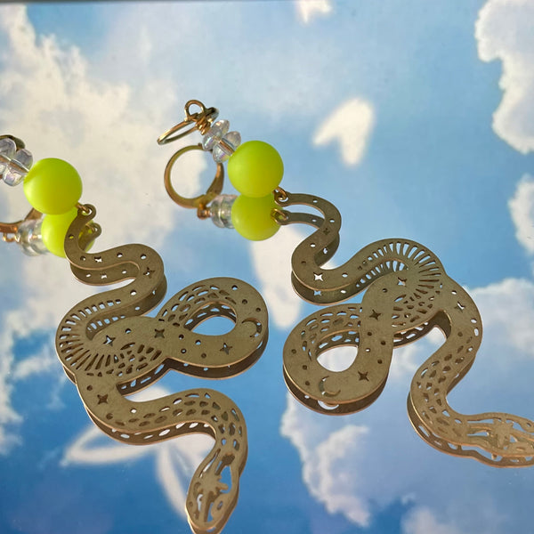 "Sinuous Snake"Earrings